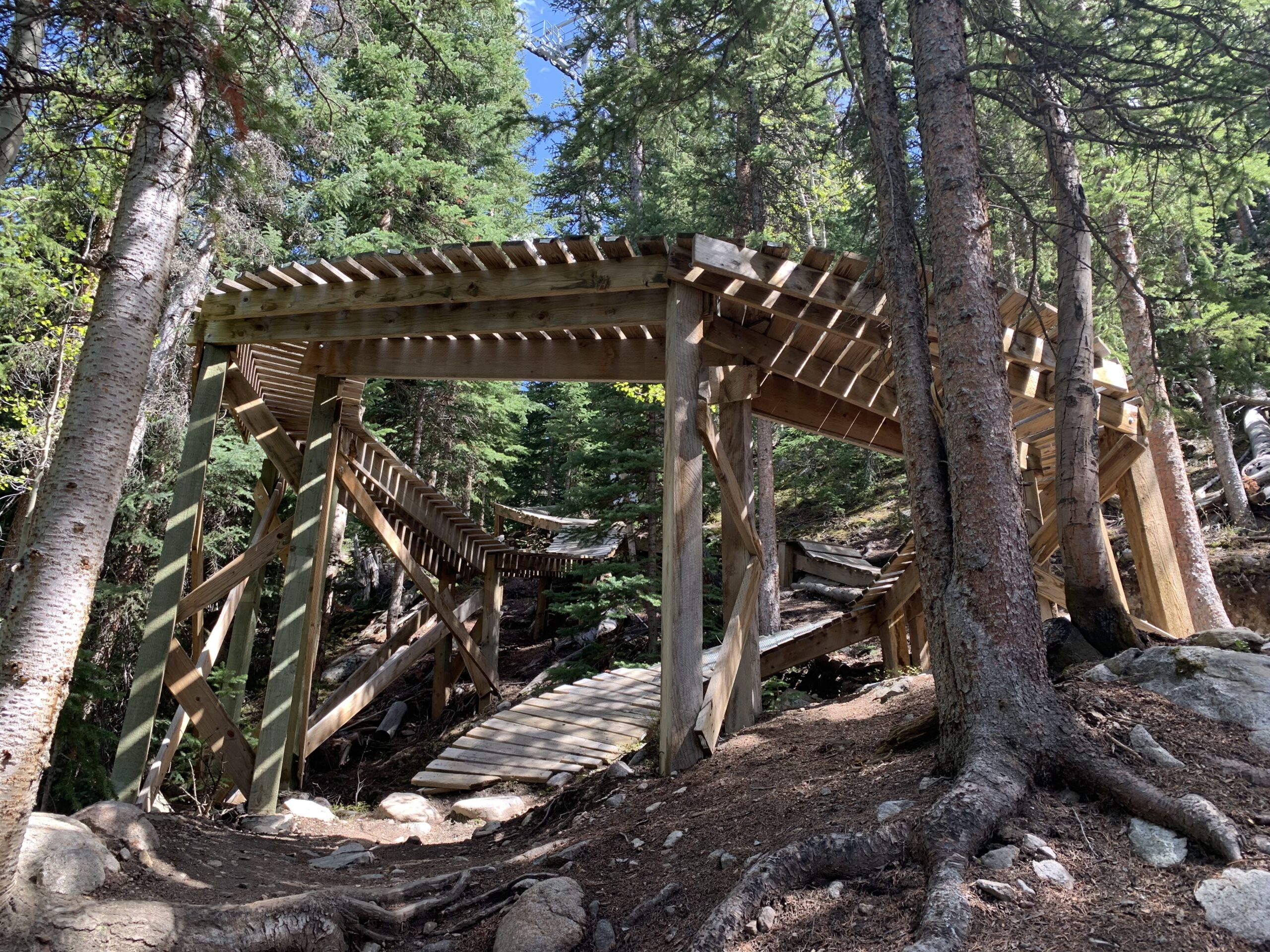 Downhill Biking the Keystone Bike Park Corkscrew