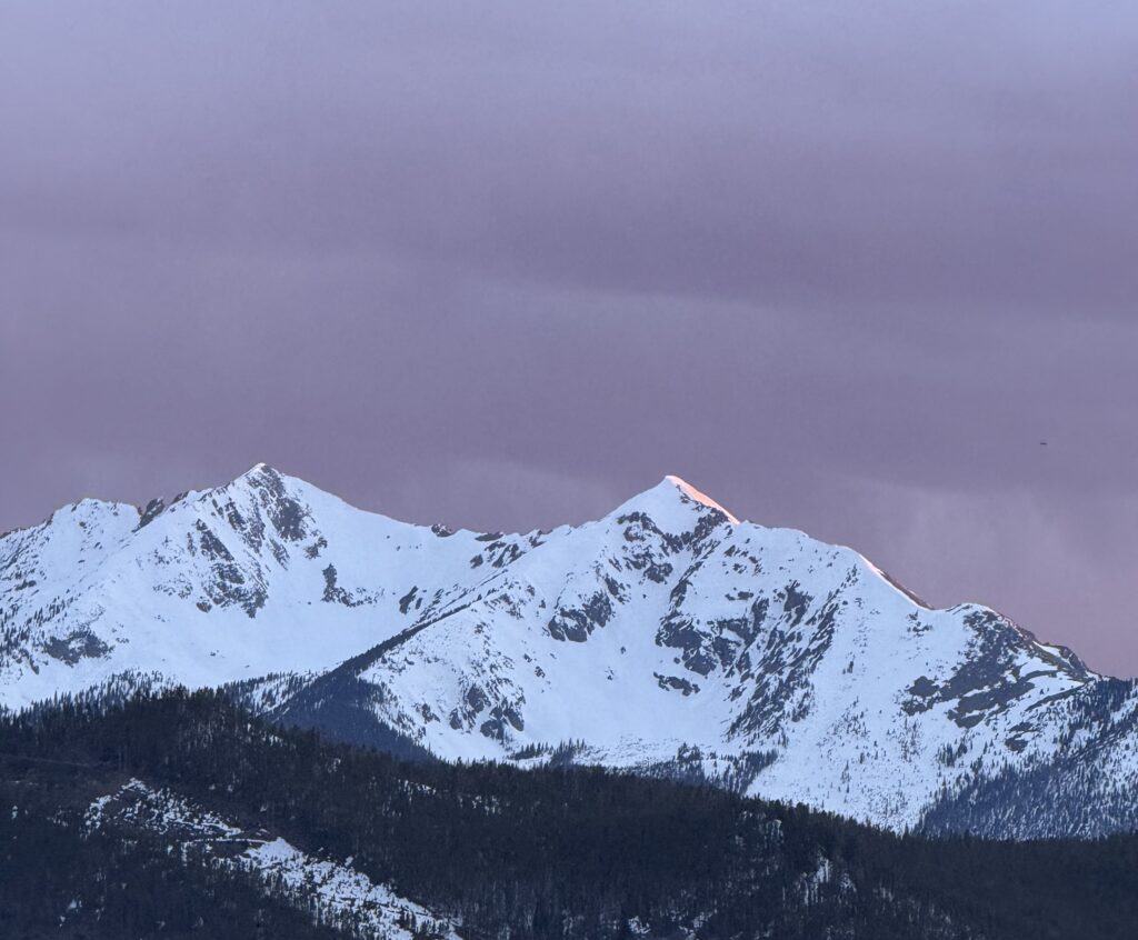 Summit County Mountains Peak 1 & 2 of the 10 mile range.