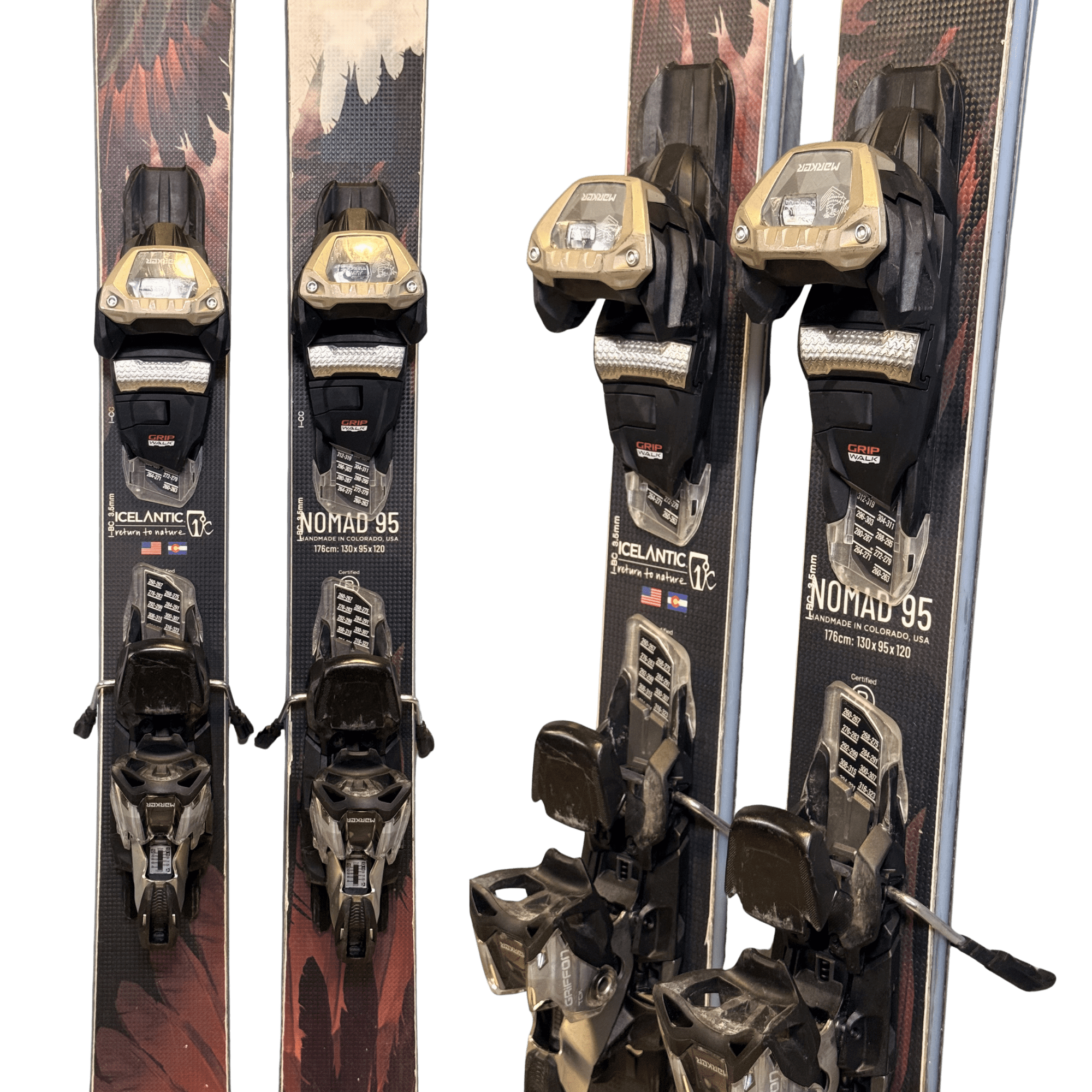 Used 2024 Icelantic Nomad 95 176cm Marker Griffon 13 TCX (Good) - Image 3